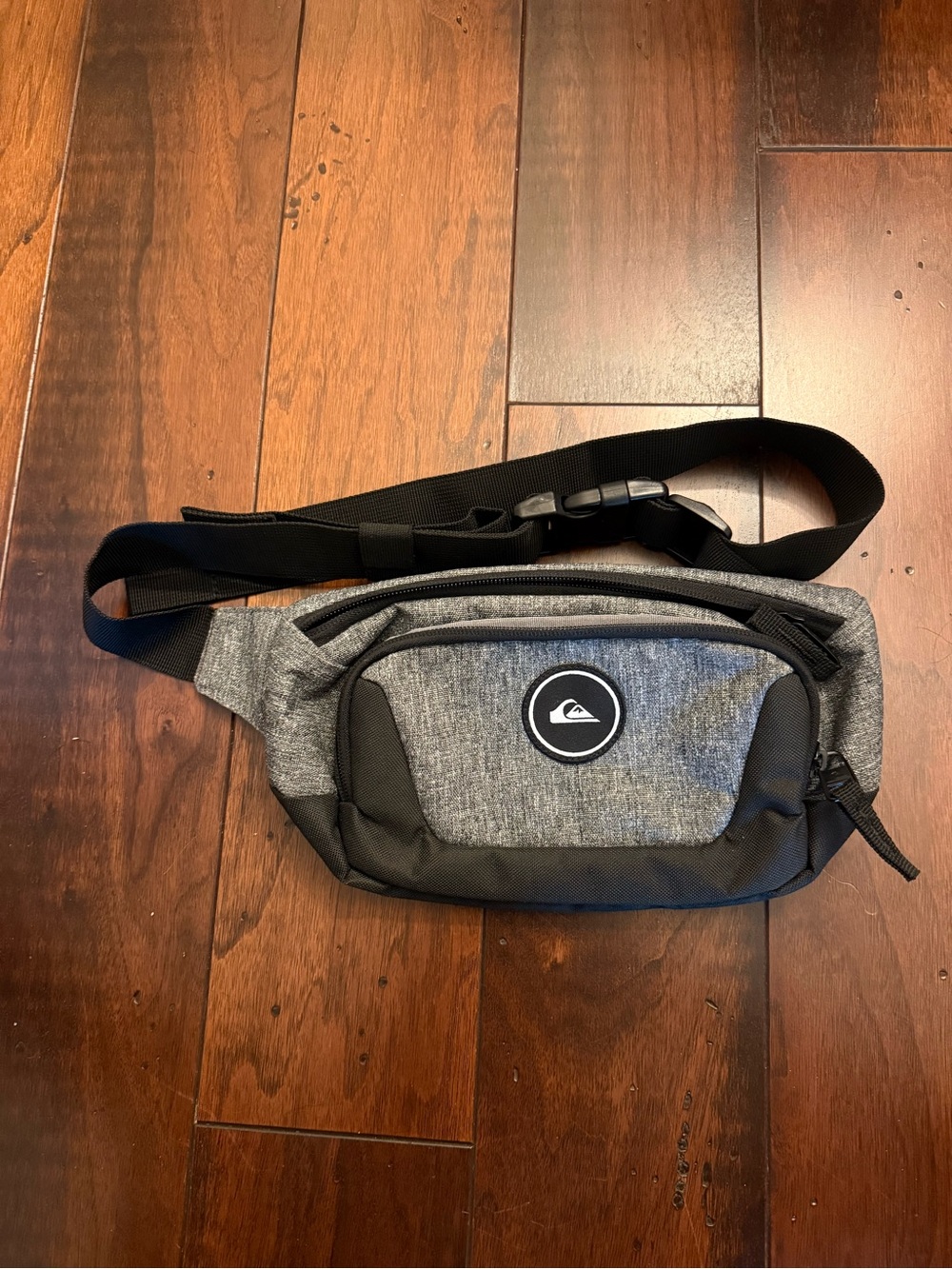 Quiksilver Grey and Black Waist Belt Bag
